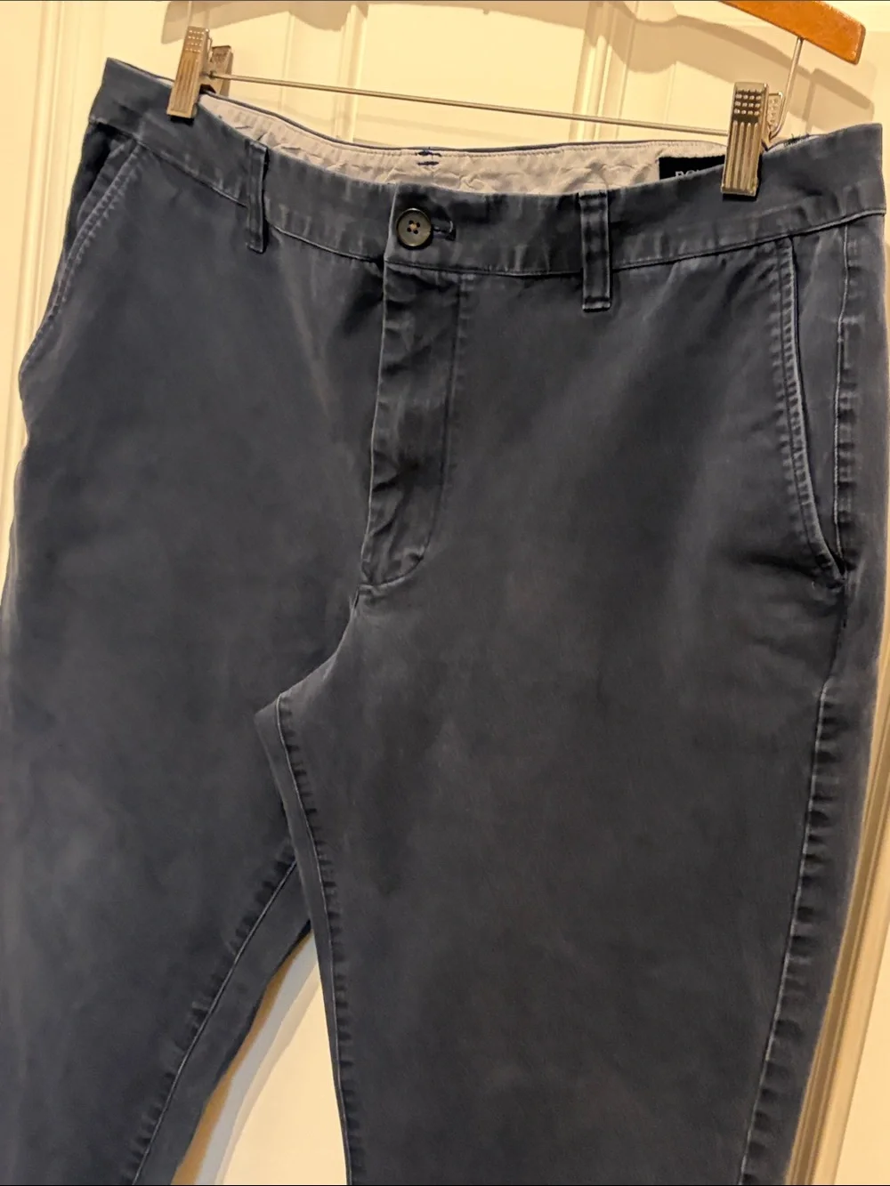 Men's Bonobos Navy Chino Pants - Classic Straight Fit 38 x 30